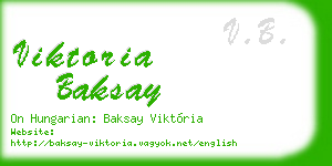 viktoria baksay business card
